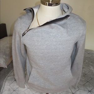 ASYMMETRIC ZIP HOODIE! NEVER WORN.